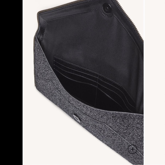 NWT! Rebecca Minkoff  Black Sparkly Envelope Clutch with Gunmetal Hardware - Picture 16 of 16